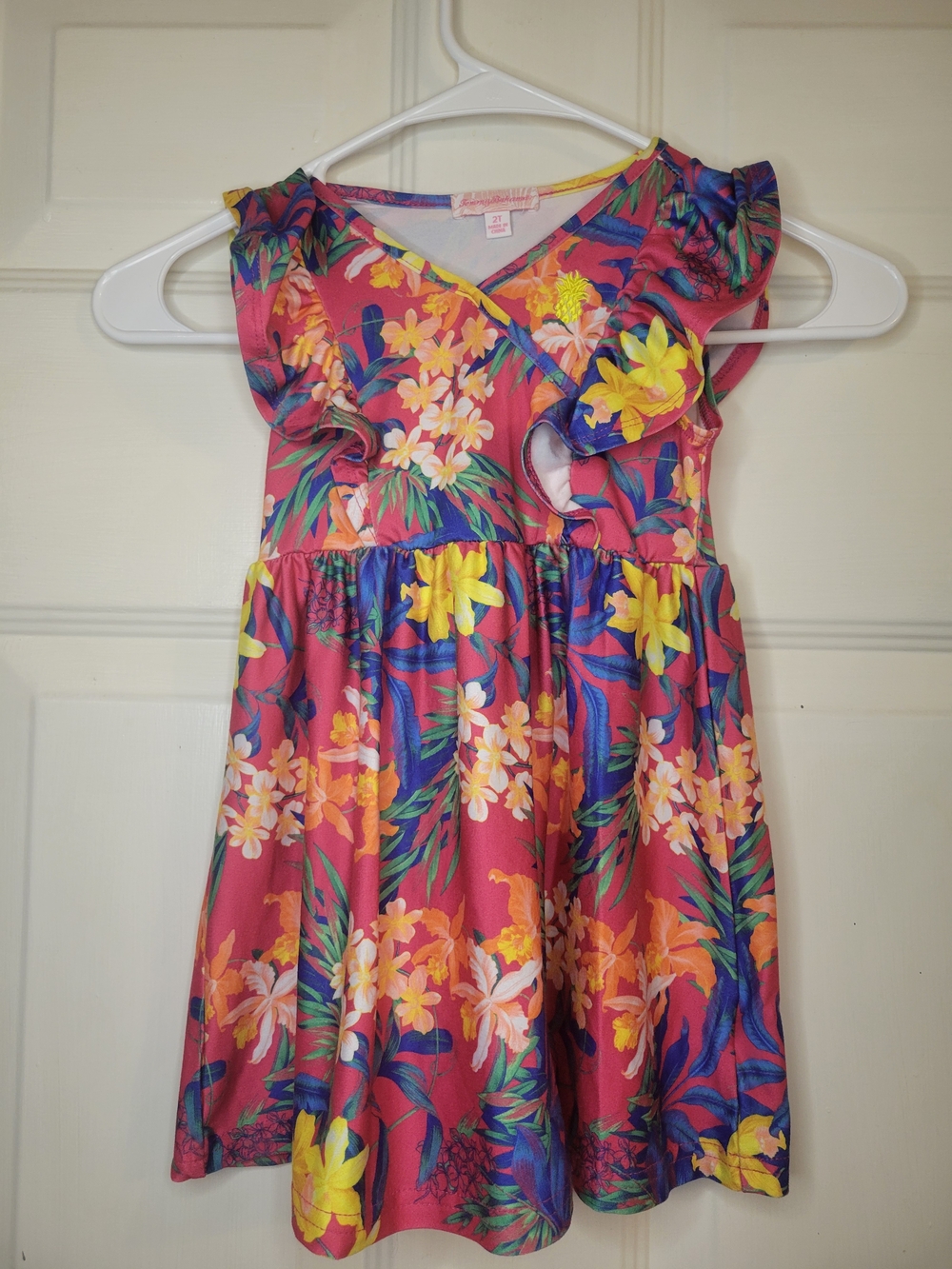 Tommy Bahamas Floral Ruffle Sundress - Pink Tropical Print